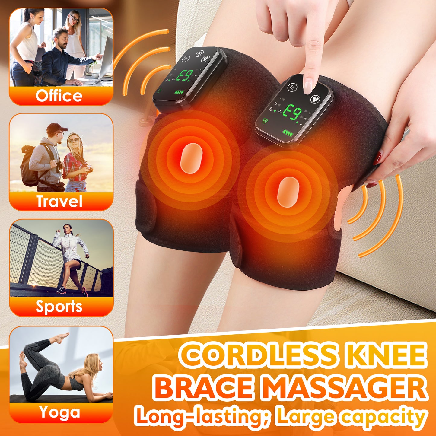 HarmoniKnee™- 3-In-1 Heated Knee Elbow Shoulder Brace Wrap