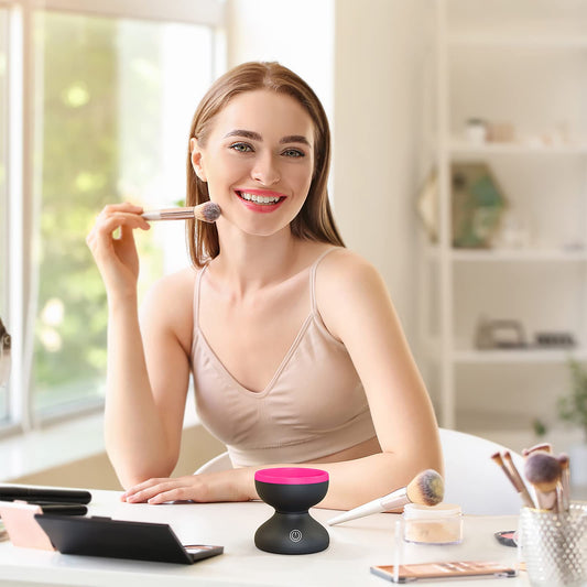 GlamClean™ - Portable Automatic USB Cosmetic Brush Cleaner