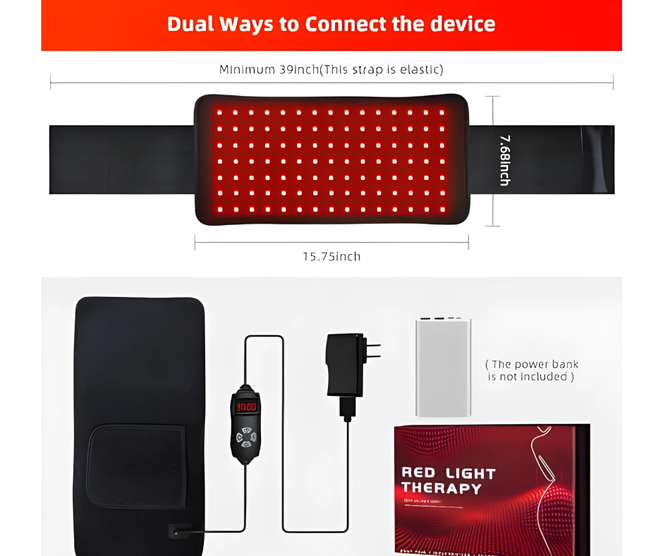 InfraLuxe™- Infrared Light Therapy Wrap Belt for Pain Relief