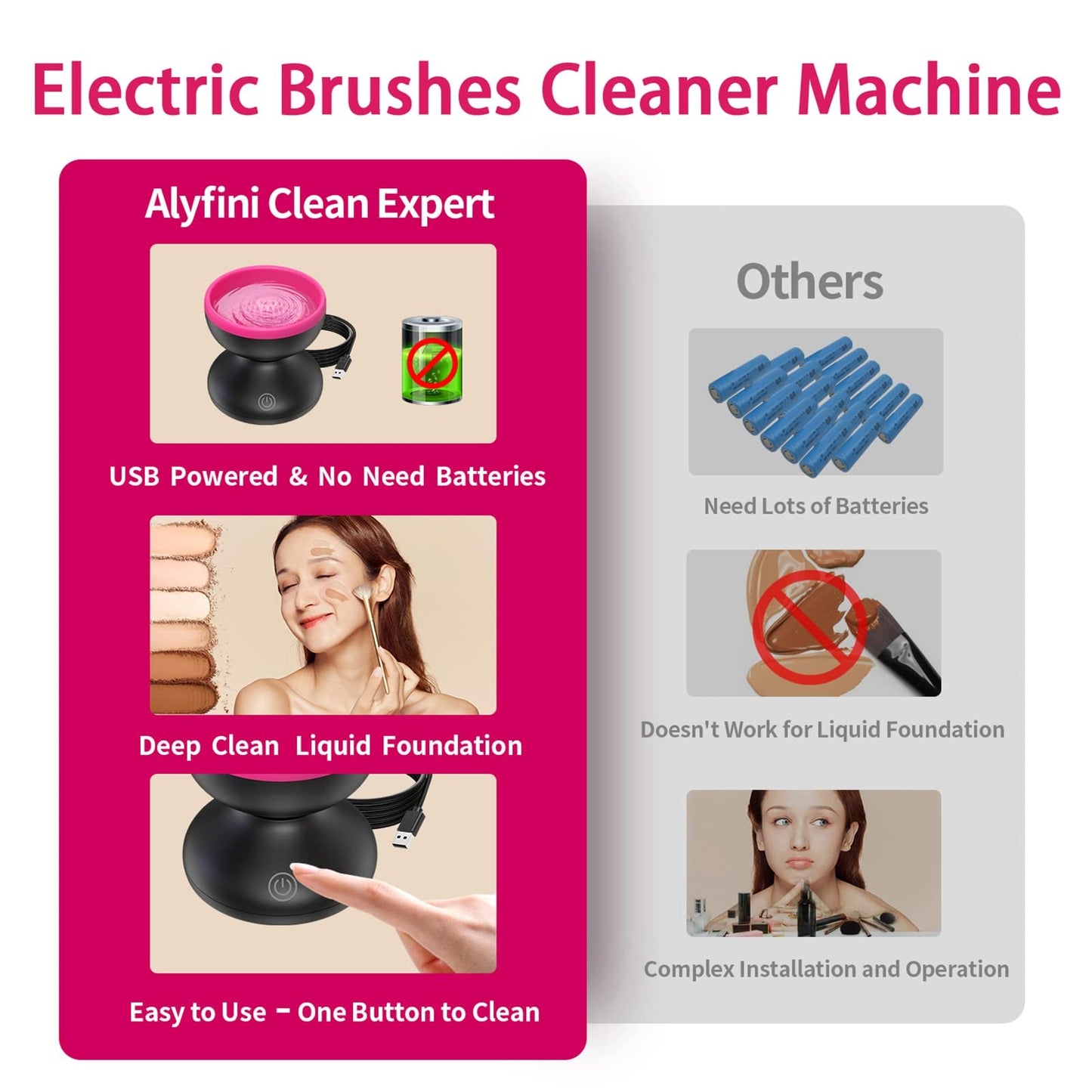 GlamClean™ -  Portable Automatic USB Cosmetic Brush Cleaner